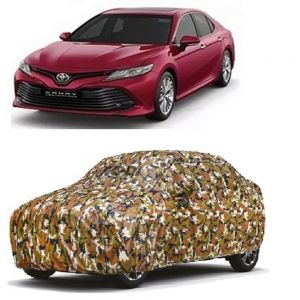 Waterproof Car Body Cover Compatible with Camry with Mirror Pockets (Jungle Print)